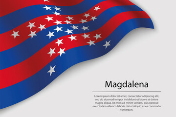 Wave flag of Magdalena is a region of Colombia