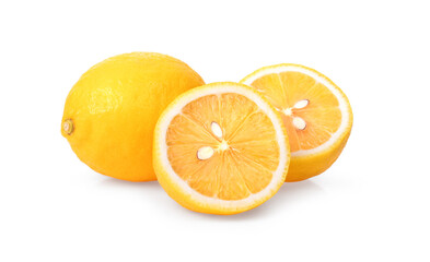Naklejka na ściany i meble lemon fruit isolated on white background.