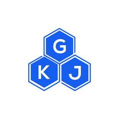 GKJ letter logo design on black background. GKJ creative initials letter logo concept. GKJ letter design. 