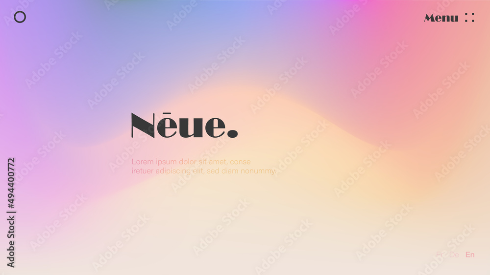 Poster minimalistic soft gradient background design. contemporary art walllpaper with brigh neon blending c