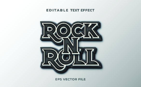3d rock n roll  text effect