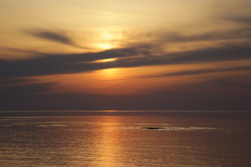 sunset over the sea