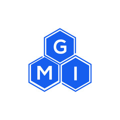 GMI letter logo design on black background. GMI  creative initials letter logo concept. GMI letter design.