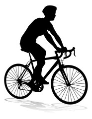 Bike and Bicyclist Silhouette