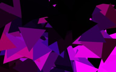 Dark Pink vector layout with lines, triangles.