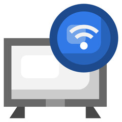 TELEVISION flat icon,linear,outline,graphic,illustration