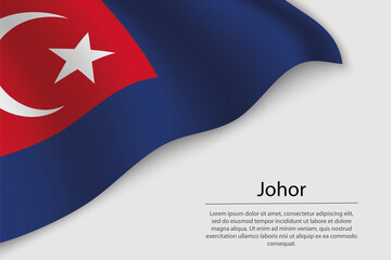 Obraz na płótnie Canvas Wave flag of Johor is a region of Malaysia