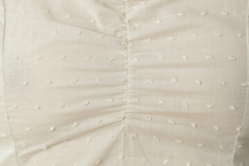 Obraz premium Close up of details on textured retro linen blouse