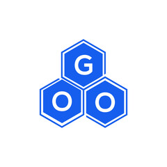 GOO letter logo design on White background. GOO creative initials letter logo concept. GOO letter design. 