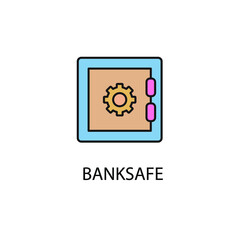 bank safe icons  symbol vector elements for infographic web