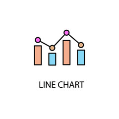 line chart icons  symbol vector elements for infographic web