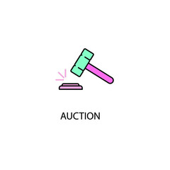 auction icons  symbol vector elements for infographic web