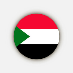 Country Sudan. Sudan flag. Vector illustration.