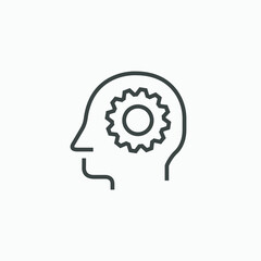 Brain, idea, intelligence icon vector isolated