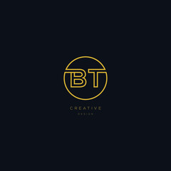 BT Logo Design Template Vector Graphic Branding Element.