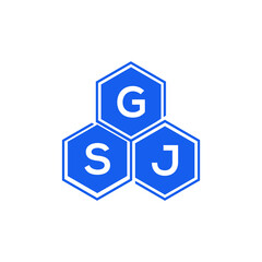 GSJ letter logo design on White background. GSJ creative initials letter logo concept. GSJ letter design. 

