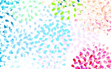 Light Blue, Red vector pattern with random forms.