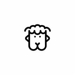 lamb goat sheep Outline Icon, Logo, and illustration