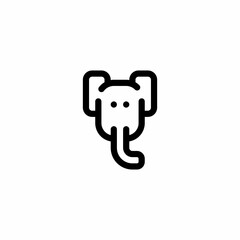 rook bishop elephant animal Outline Icon, Logo, and illustration