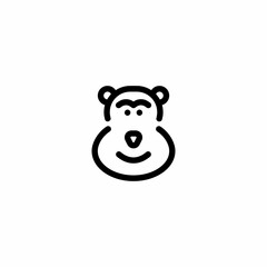 Fototapeta premium monkey jocko ape Outline Icon, Logo, and illustration
