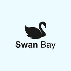 Fototapeta na wymiar swan logo or goose vector