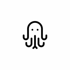 enemy spy evil-doer squid Outline Icon, Logo, and illustration