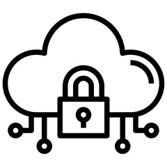 LOCKED line icon,linear,outline,graphic,illustration