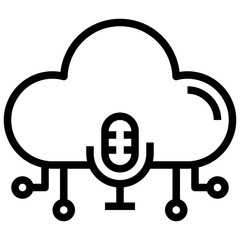 MICROPHONE line icon,linear,outline,graphic,illustration