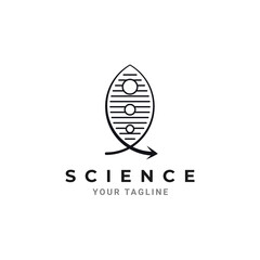 DNA logo design, icon for science technology