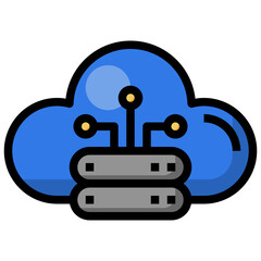 SERVER filled outline icon,linear,outline,graphic,illustration