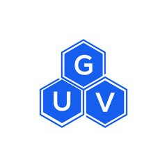 GUV letter logo design on black background. GUV  creative initials letter logo concept. GUV letter design.