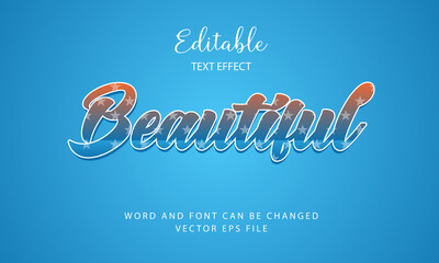 beautiful text effect with star decoration. 