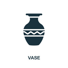 Vase icon. Monochrome simple Vase icon for templates, web design and infographics