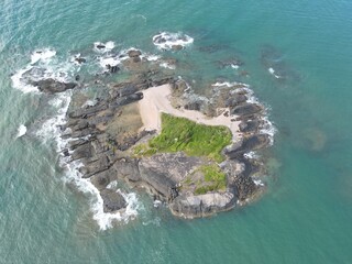 aerial view of the sea