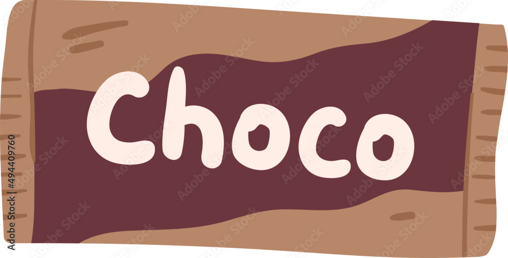 Wall mural Sweet Chocolate Dessert Cartoon Illustration