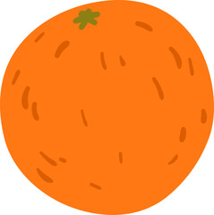 Fresh Orange Cartoon Illustration