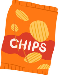Chips Packaging Cartoon Illustration © Good Studio