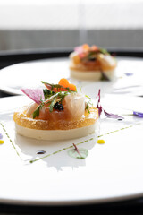 Lightly hors d'oeuvre at the beginning of the meal