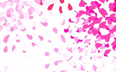 Light Pink vector pattern with random forms.