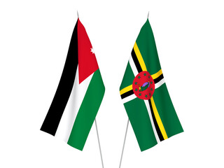 Dominica and Hashemite Kingdom of Jordan flags