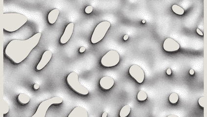 Background texture of porous material. Macrostructural design for flyer, poster, cover or brochure. Dot stipple design. 3D vector illustration.