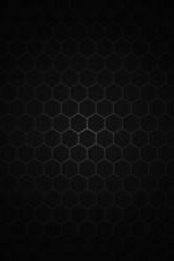 Honeycomb Grid tile random background or Hexagonal cell texture. in color black or dark or gray or grey. And vignette dark border shadow