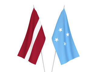 Latvia and Federated States of Micronesia flags