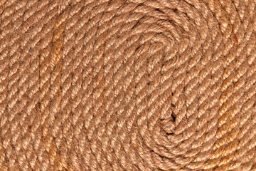 Close up view of brown rope pattern.
