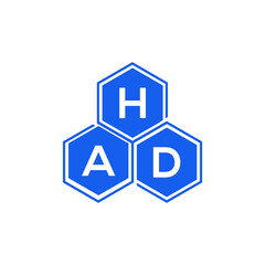HAD letter logo design on black background. HAD  creative initials letter logo concept. HAD letter design. 