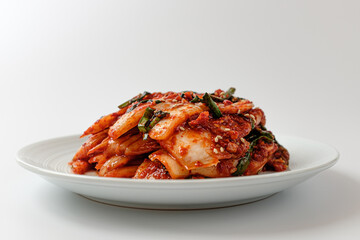 Kimchi geotjeori on a white background