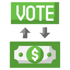 VOTE flat icon,linear,outline,graphic,illustration