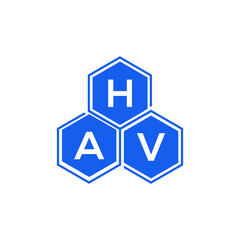 HAV letter logo design on black background. HAV  creative initials letter logo concept. HAV letter design.