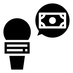 MICROPHONE glyph icon,linear,outline,graphic,illustration