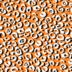 Abstract modern leopard seamless pattern. Animals trendy background. Color decorative vector stock illustration for print, card, postcard, fabric, textile. Modern ornament of stylized skin